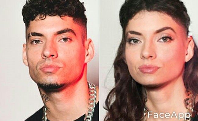 Filipe Ret no FaceApp — Foto: Reprodução