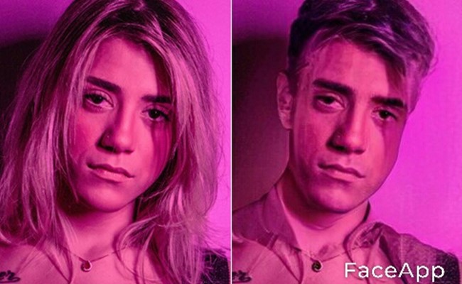 Cynthia Luz no FaceApp — Foto: Reprodução
