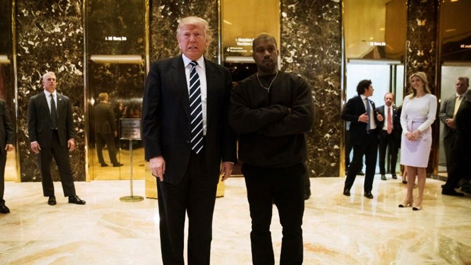 Donald Trump e Kanye West na Trump Tower em dezembro de 2016