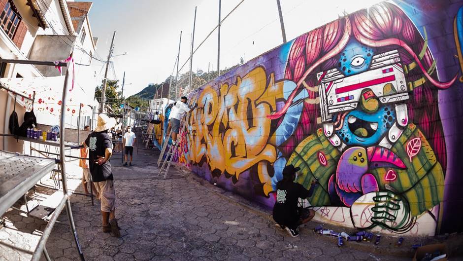 a equipe do I Festival de Graffiti do Agenda Urbana faz um balanço positivo da ação realizada no mês de fevereiro deste ano.