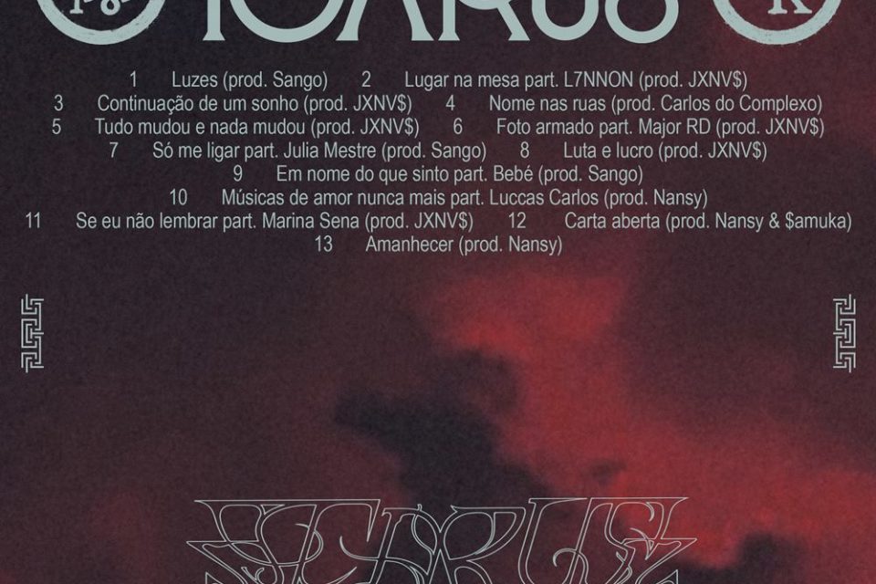 Confira a contracapa do álbum "ICARUS"