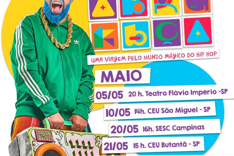 O mágico e rapper Renan Inquérito está com apresentações marcadas para o mês de maio em cidades de São Paulo, todas com entrada gratuita!