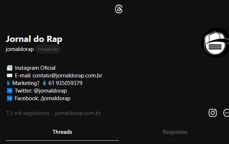 Como criar conta no threads e seguir o Jornal do Rap