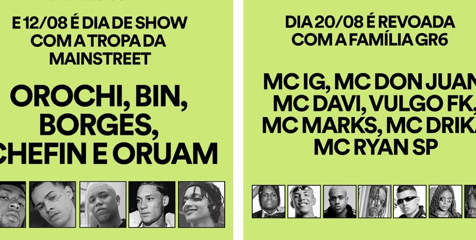 Confira o lineup dos shows da primeira experiência interativa da playlist creme do Spotify