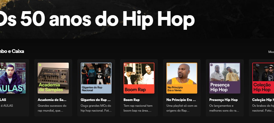 50 anos do Hip Hop: Spotify lança hub exclusivo para celebrar a data no Brasil