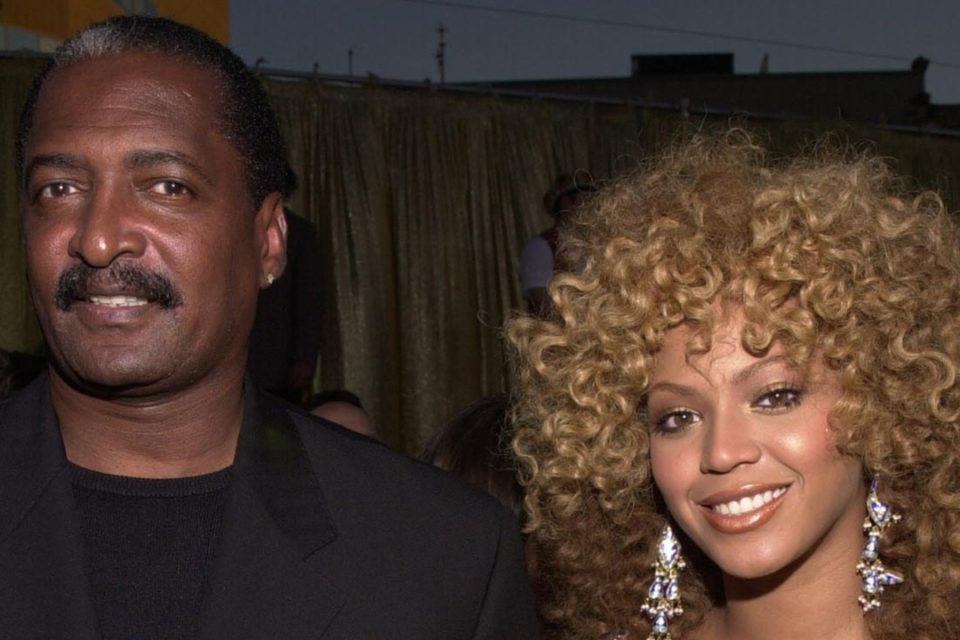 Beyonce Knowles and father at the premiere of New Line's 